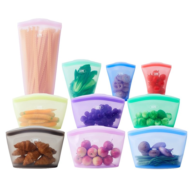 KEEPER BAG silicone bags filled with food