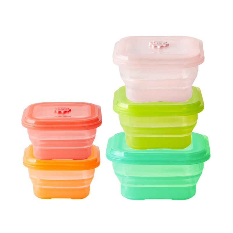 PushLock containers stacked in many colors