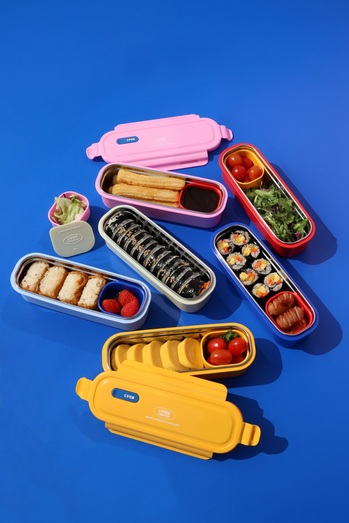 KEEPER LONG lunchboxes packed with kimbap
